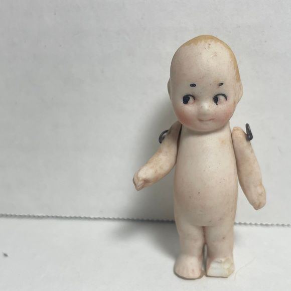 Antique 2” German Bisque Kewpie? Doll circa approx 1800’s - early 1900’s - Picture 5 of 12